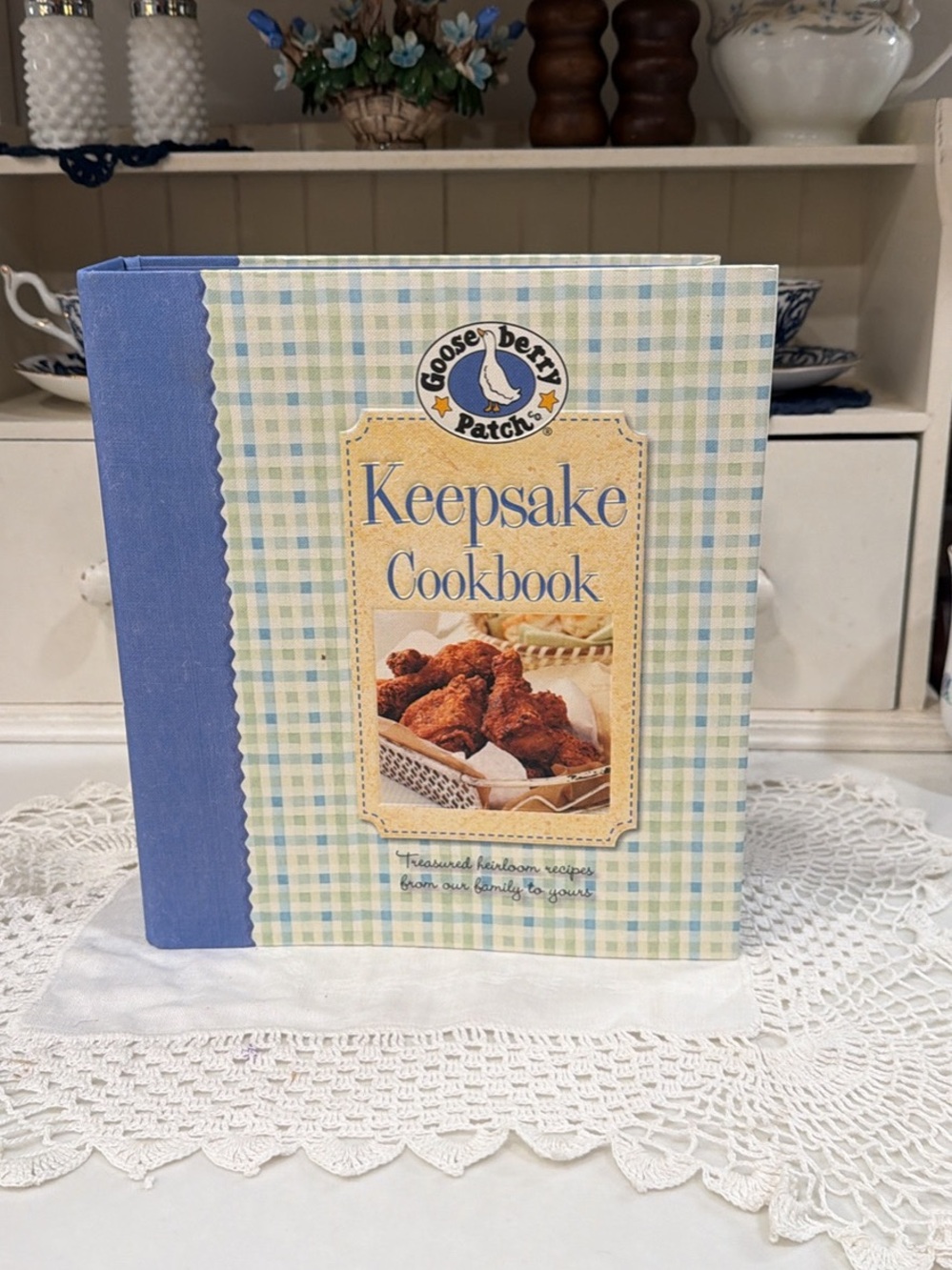 Goose Berry Patch Keepsake Cookbook - Blue Plaid